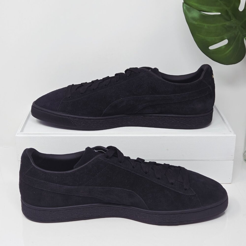 Puma Suede Classic Low Top Sneakers Men’s 14 Black Lace Up Gorpcore Skater - Picture 2 of 9